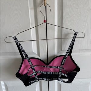 Victoria's Secret PINK Ladder Back Adjustable Black Bralette